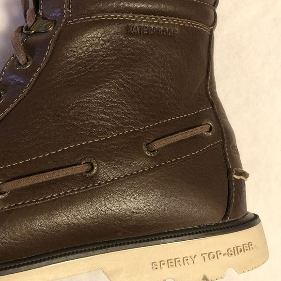 Sperry Top-Sider Bushwick Mens Dark Brown Leather Boots • Sz 9.5 - Picture 7 of 8